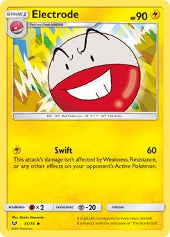 Electrode, Shining Legends #31, Pokémon TCG card