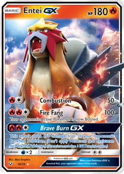 Entei-GX, Shining Legends #10, Pokémon TCG card