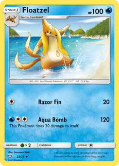 Floatzel, Shining Legends #23, Pokémon TCG card