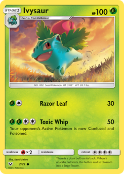 Ivysaur, Shining Legends #2, Pokémon TCG card