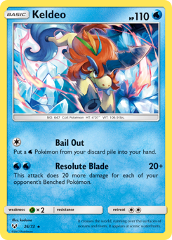 Keldeo, Shining Legends #26, Pokémon TCG card