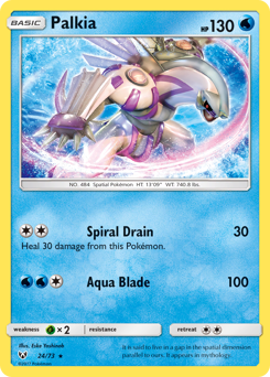 Palkia, Shining Legends #24, Pokémon TCG card