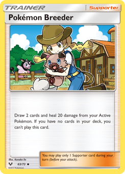 Pokémon Breeder, Shining Legends #63, Pokémon TCG card