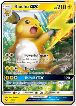 Raichu-GX, Shining Legends #29, Pokémon TCG card