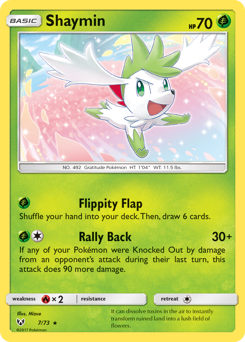 Shaymin, Shining Legends #7, Pokémon TCG card
