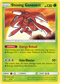 Shining Genesect, Shining Legends #9, Pokémon TCG card