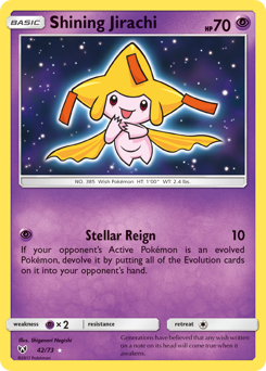 Shining Jirachi, Shining Legends #42, Pokémon TCG card