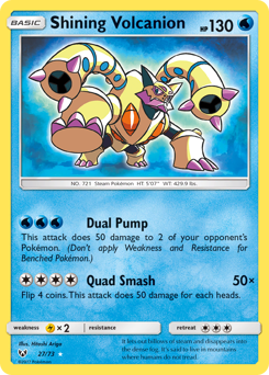 Shining Volcanion, Shining Legends #27, Pokémon TCG card