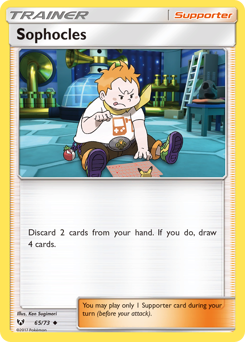 Sophocles, Shining Legends #65, Pokémon TCG card