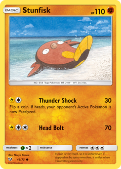 Stunfisk, Shining Legends #46, Pokémon TCG card