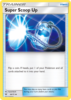 Super Scoop Up, Shining Legends #66, Pokémon TCG card