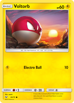 Voltorb, Shining Legends #30, Pokémon TCG card
