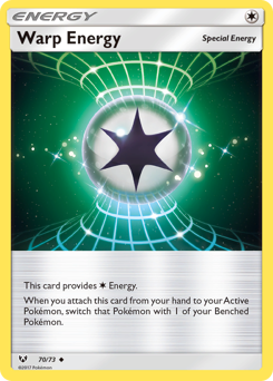 Warp Energy, Shining Legends #70, Pokémon TCG card