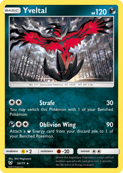 Yveltal, Shining Legends #54, Pokémon TCG card