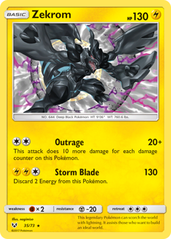Zekrom, Shining Legends #35, Pokémon TCG card