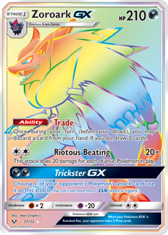 Zoroark-GX, Shining Legends #77, Pokémon TCG card