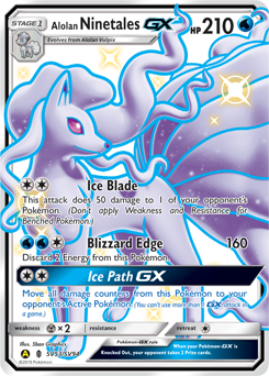 Alolan Ninetales-GX, Shiny Vault #SV53, Pokémon TCG card
