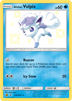 Alolan Vulpix, Shiny Vault #SV8, Pokémon TCG card
