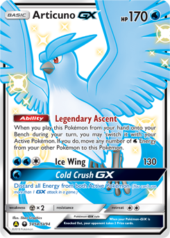 Articuno-GX, Shiny Vault #SV54, Pokémon TCG card