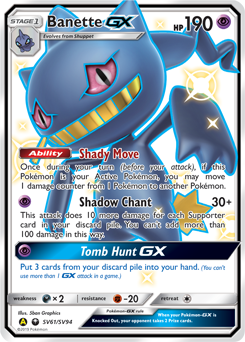 Banette-GX, Shiny Vault #SV61, Pokémon TCG card