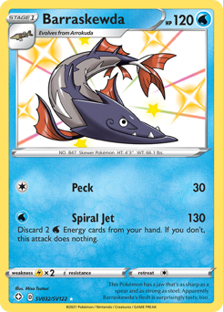 Barraskewda, Shiny Vault #SV032, Pokémon TCG card
