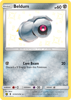 Beldum, Shiny Vault #SV30, Pokémon TCG card