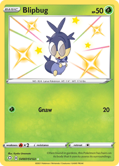 Blipbug, Shiny Vault #SV007, Pokémon TCG card
