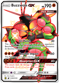 Buzzwole-GX, Shiny Vault #SV68, Pokémon TCG card