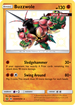 Buzzwole, Shiny Vault #SV24, Pokémon TCG card