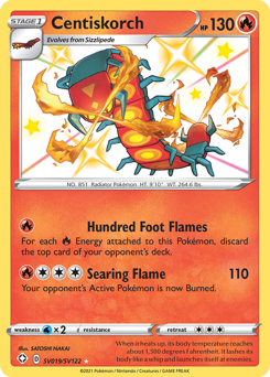 Centiskorch, Shiny Vault #SV019, Pokémon TCG card