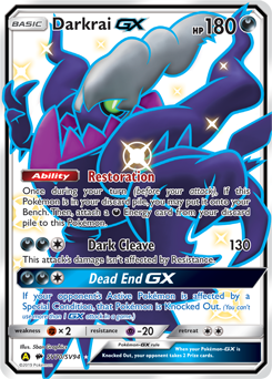 Darkrai-GX, Shiny Vault #SV70, Pokémon TCG card