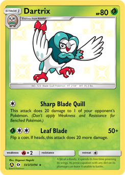 Dartrix, Shiny Vault #SV3, Pokémon TCG card