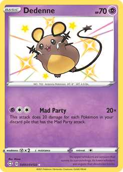 Dedenne, Shiny Vault #SV051, Pokémon TCG card