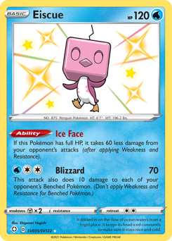 Eiscue, Shiny Vault #SV035, Pokémon TCG card
