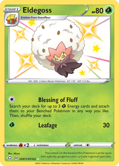 Eldegoss, Shiny Vault #SV011, Pokémon TCG card
