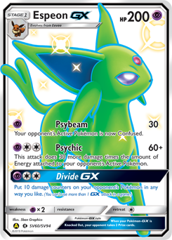 Espeon-GX, Shiny Vault #SV60, Pokémon TCG card