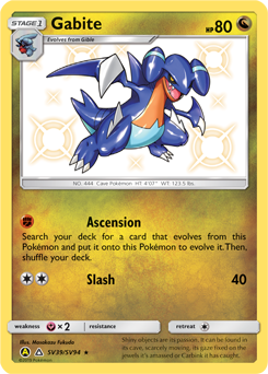 Gabite, Shiny Vault #SV39, Pokémon TCG card