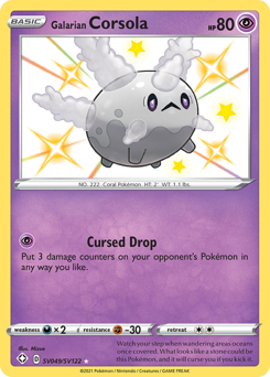 Galarian Corsola, Shiny Vault #SV049, Pokémon TCG card