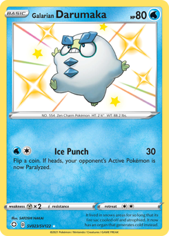 Galarian Darumaka, Shiny Vault #SV023, Pokémon TCG card