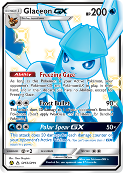Glaceon-GX, Shiny Vault #SV55, Pokémon TCG card