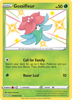 Gossifleur, Shiny Vault #SV010, Pokémon TCG card