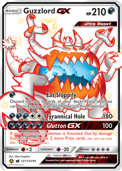 Guzzlord-GX, Shiny Vault #SV71, Pokémon TCG card