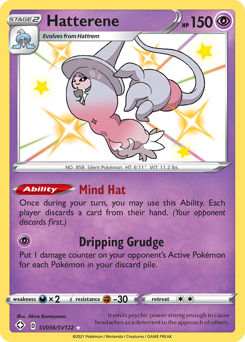 Hatterene, Shiny Vault #SV056, Pokémon TCG card