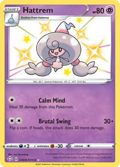 Hattrem, Shiny Vault #SV055, Pokémon TCG card