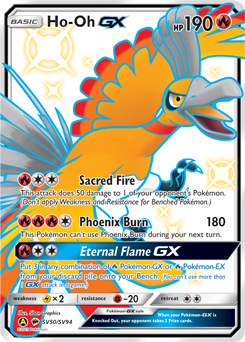 Ho-Oh-GX, Shiny Vault #SV50, Pokémon TCG card