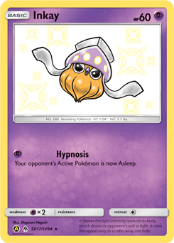 Inkay, Shiny Vault #SV17, Pokémon TCG card