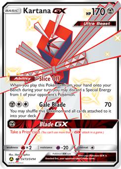 Kartana-GX, Shiny Vault #SV73, Pokémon TCG card