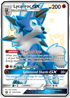 Lycanroc-GX, Shiny Vault #SV67, Pokémon TCG card