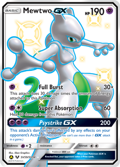 Mewtwo-GX, Shiny Vault #SV59, Pokémon TCG card