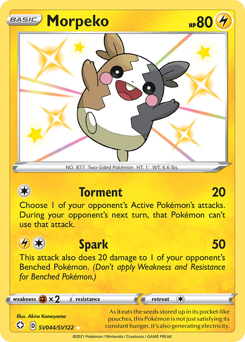 Morpeko, Shiny Vault #SV044, Pokémon TCG card